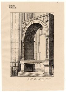 39893 Afbeelding van de graftombe van bisschop George van Egmond in het koor van de Domkerk te Utrecht.
